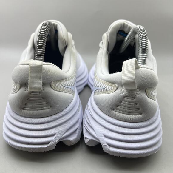 Hoka One One Bondi 8 Running Shoes Women Size 9 White Mesh Comfort Low Sneakers - Picture 4 of 10